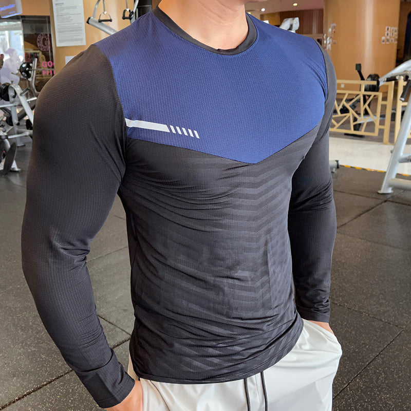 Sports Tights Men's Thin Long-sleeved Fitness Clothes Top