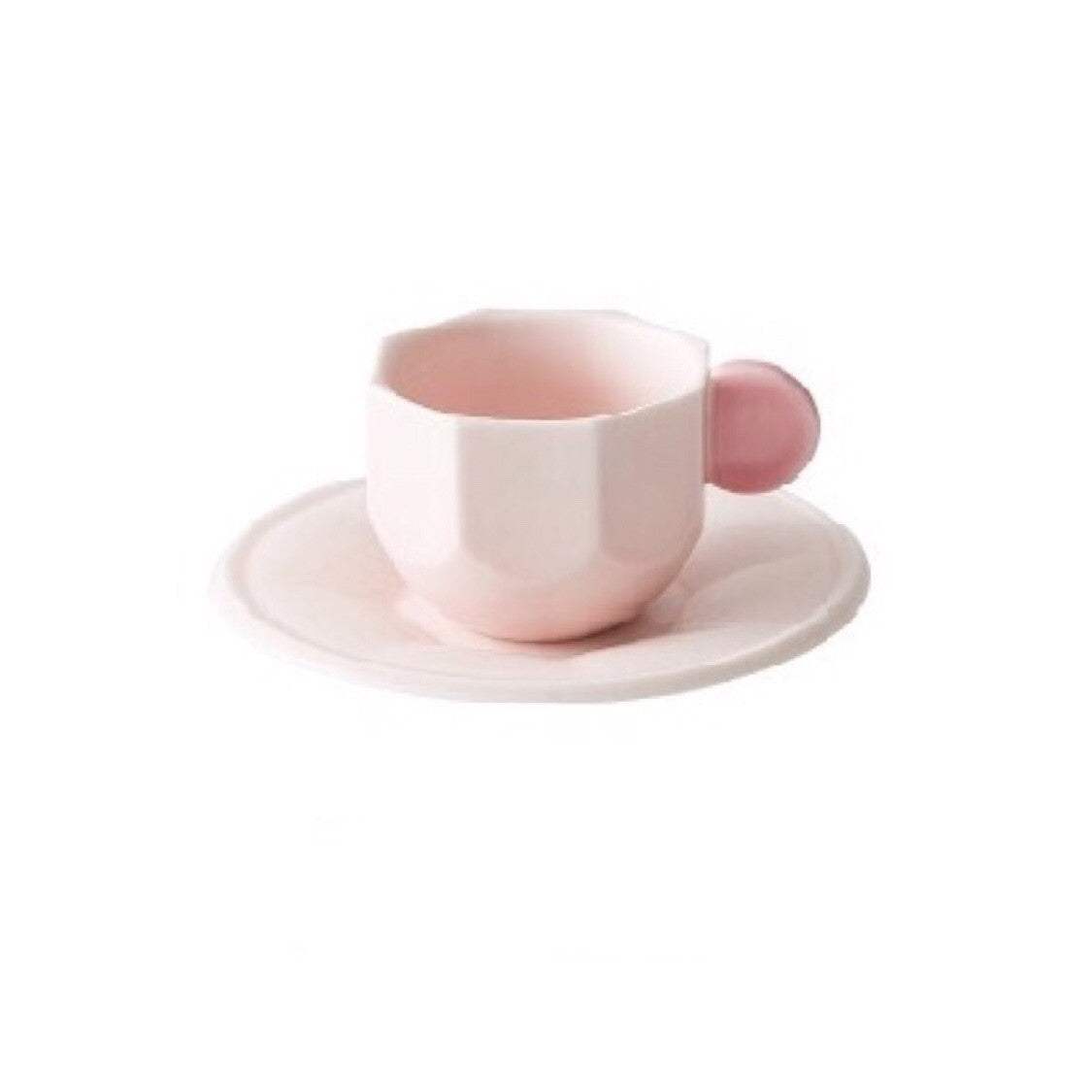 Geometric Ceramic Coffee Cup Espresso Coffee Cup And Saucer Set