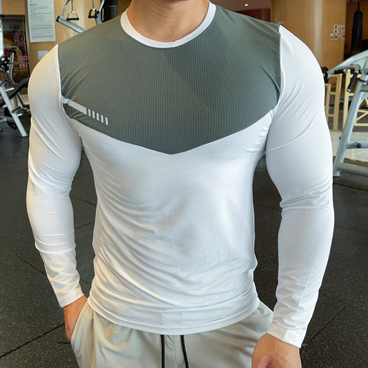 Sports Tights Men's Thin Long-sleeved Fitness Clothes Top