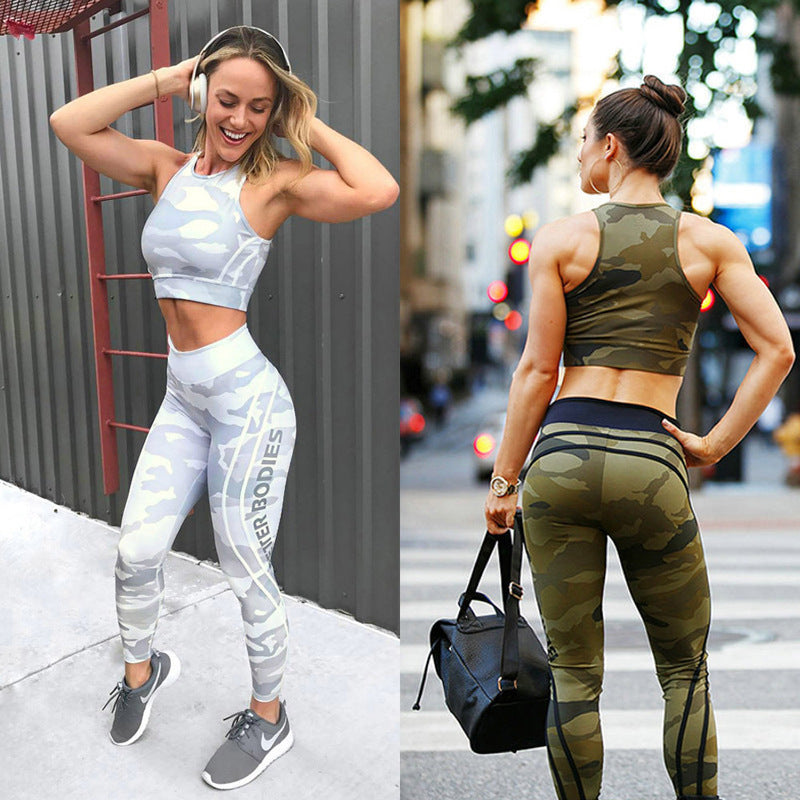 Women's WISH Yoga Hot Style Camouflage Print Leggings Women