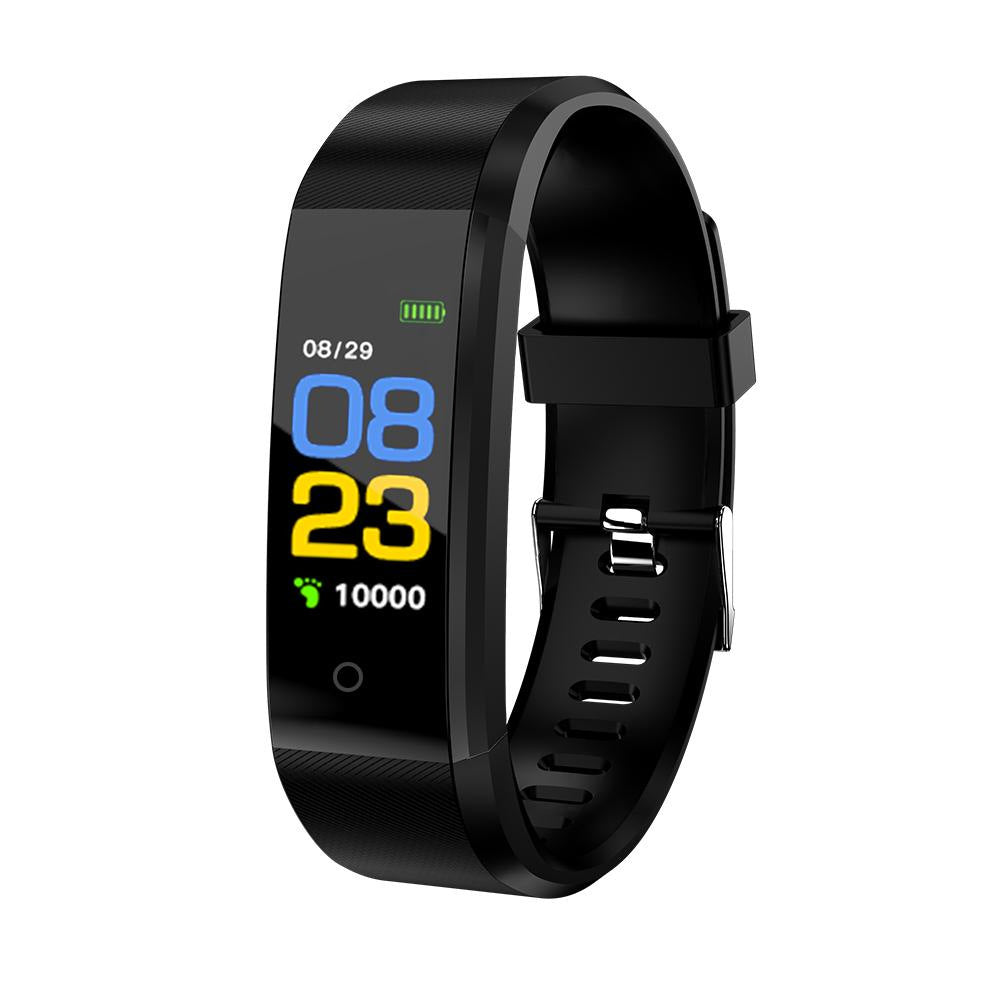 Screen Smart Wristband Heart Rate Monitor Fitness Activity Tracker 115plus Smart Band Color Blood Pressure Music Remote Control