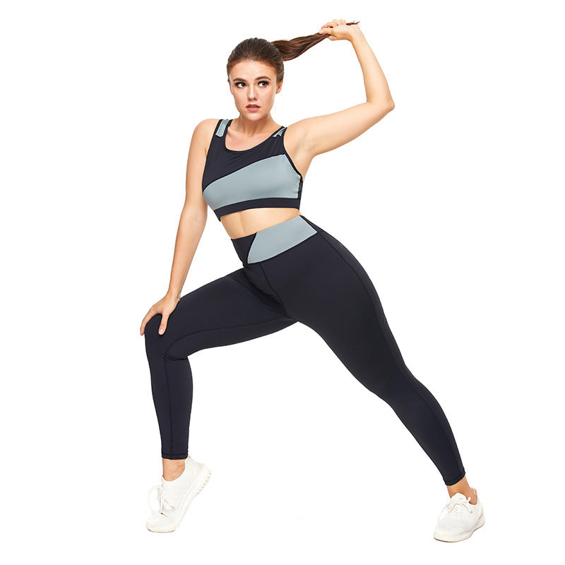 Summer Plus Size Women's Stitching Sports Fitness Yoga Clothes