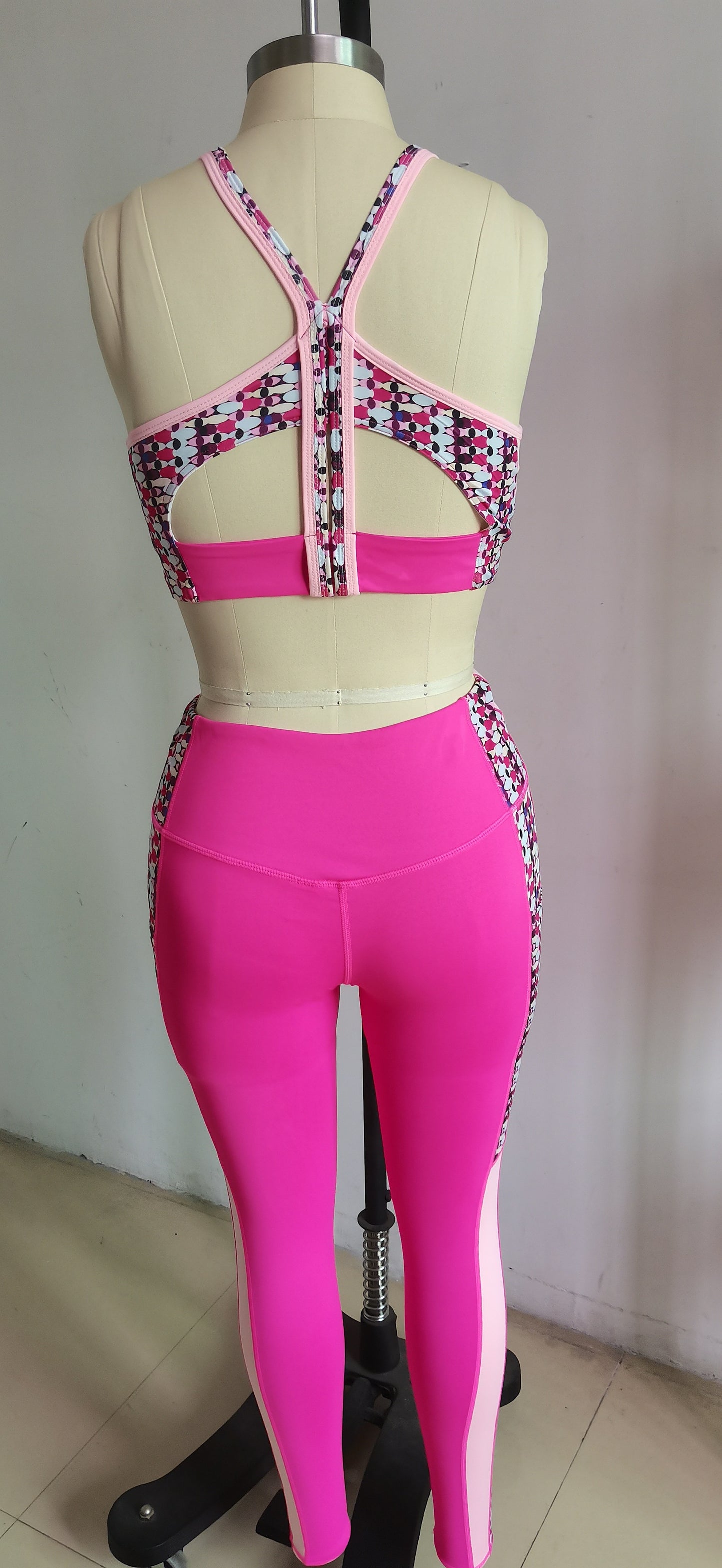 Patchwork Printed Yoga Clothes For Sports And Fitness